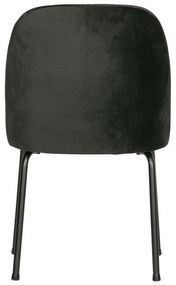 Čierne zamatové jedálenské stoličky v súprave 2 ks Vogue – WOOOD
