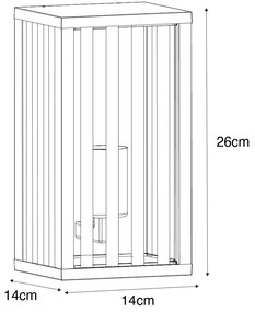 Moderná vonkajšia nástenná lampa čierna 26 cm IP44 - Dijon