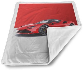 Sablio Deka pre bábätko Ferrari na červeno-bielej - 90x120 cm