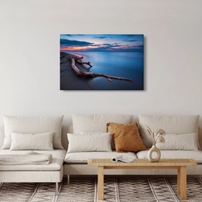 Obraz pláže pri západe slnka (90x60 cm)