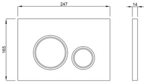 SCHWAB, SCHWAB VELA ovládacie tlačidlo, 247x165 mm, biela lesk, P47-0130-0253