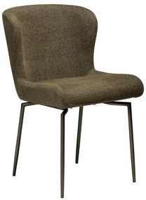 Khaki čalúnená jedálenská stolička Glam – DAN-FORM Denmark