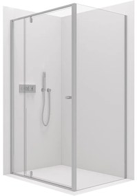Cerano Santini, sprchovací kút s krídlovými dverami 110(dvere) x 90(stena) x 195 cm, 6mm číre sklo, chrómový profil, CER-CER-426229