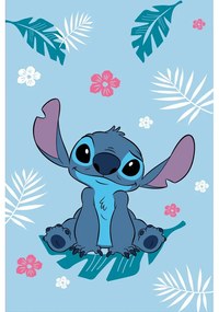 Modrá fleecová detská deka 100x150 cm Lilo a Stitch "Blue" – Jerry Fabrics
