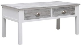 Konferenčný stolík sivý 100x50x45 cm drevený