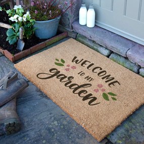 Rohožka z kokosového vlákna 60x90 cm Welcome to My Garden – Artsy Doormats