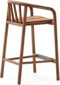 Drevená záhradná barová stolička v prírodnej farbe Turqueta – Kave Home