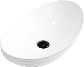BPS-koupelny Keramické umývadlo na dosku HYD-LI-WH-LN-625 62x36 cm, biele lesk