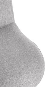 Barová stolička Solon - látka, čierny rám - svetlo šedá