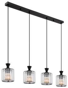 Globo 15742-4 - Luster na lanku JORDANA 4xE27/60W/230V čierna