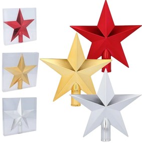 Bestent Špic na vianočný stromček Hviezda 20cm SILVER
