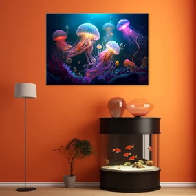 Gario Obraz na plátne Plávajúce medúzy Rozmery: 90 x 60 cm