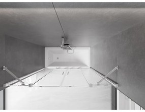 Mexen Velar Duo, 2-krídlová posuvná vaňová zástena 160 x 150 cm, 8mm číre sklo, chrómový profil, 896-160-000-02-01