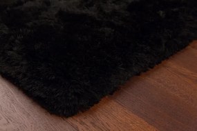 Koberec Plush Shaggy čierny