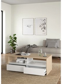 Biely/v prírodnej farbe konferenčný stolík 60x120 cm Next – Tvilum