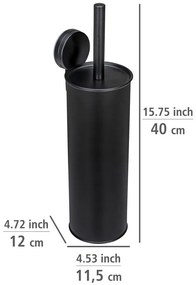 Čierna samodržiaca oceľová WC kefa Pavia – Wenko