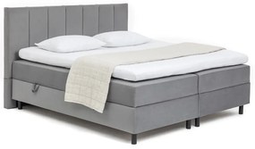 Sivá boxspring posteľ s úložným priestorom 180x200 cm Elva Bold Line – Bonami Selection