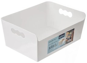 Úložný box, krabica, viacúčelový organizér, TIBOX, biely 23,5 x 18 x 10,5 cm