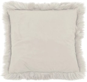 Biely vankúš Tiseco Home Studio Sheepskin, 45 × 45 cm