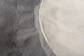 Koberček RABBIT FUR TEDDY BEAR tmavosivý