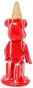 Gelato Bear dekorácia červená 40 cm
