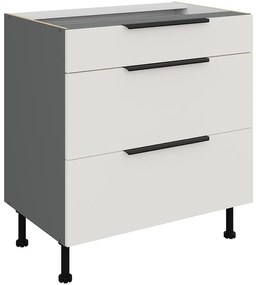 Kuchynská skrinka Aria-Wh/Ant Anti Fingerprint 80d 3s Bb