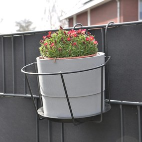 ZÁVESNÝ DRŽIAK NA KVETINÁČ SIMPLY 22X22 CM ČIERNA