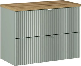 Comad Kúpeľňová skrinka pod doskové umývadlo SET-LRG B Oak 80 zelená/dub coast evoke