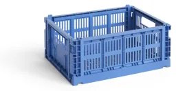 Úložný box Crate Recyklovaná elektrická modrá M HAY