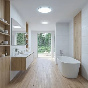 LED stropné svietidlo HUGO LED/16/24/32W/230V 3000/4000/6500K pr. 37 cm IP54 biele