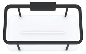 NIMCO Ki-14015-B-90 - Nástenná polica do sprchy KIBO matná čierna/biela