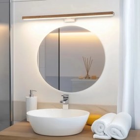 Brilagi-LED Kúpeľňové osvetlenie zrkadla WOODY MIRROR LED/15W/230V IP44 dub/biela
