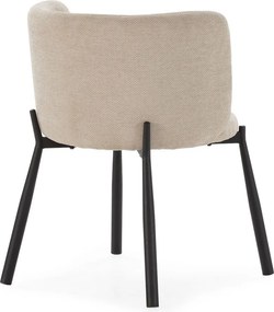 Béžové čalúnené jedálenské kreslá v súprave 2 ks Ginny – MOME