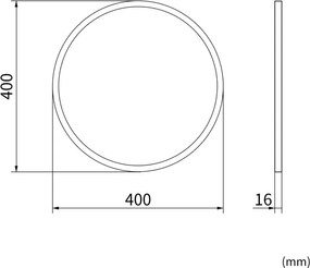 Erga Round, okrúhle zrkadlo 40cm, zlatý rám, ERG-V01-ROUND-4040-GD