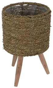 KVETINÁČ Z MORSKEJ TRÁVY SEA SADA 3KS 58X30 CM+44X26 CM+34X22 CM ZELENÁ