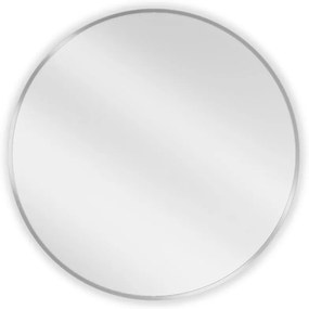 Mexen Loft, okrúhle kúpeľňové zrkadlo 70 cm, farba rámu brúsená oceľ, 9850-070-070-000-10