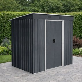 Záhradný domček BestBerg ZD-67AW / 4,3 m² / 197 × 217 × 202 cm / antracit/biela