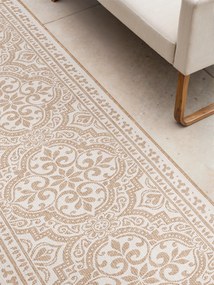 NORTHRUGS, Behúň Duet Rosel 106252 Beige/White - na von aj na doma, 80x250, béžová, chodba / predsieň