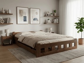 Posteľ Naomi zvýšená 120 x 200 cm, dub Rošt: Bez roštu, Matrac: Matrac COCO MAXI 20 cm