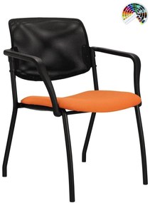 ALBA Konferenčná rokovacia stolička WENDY SIEŤ čalúnenie FILL, SUEDINE