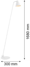 Argon 8001 - Stojacia lampa AVALONE 1xE27/15W/230V biela