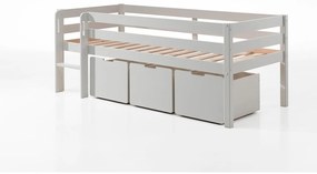 Biele zásuvky pod detskú posteľ 3 ks Pino – Vipack