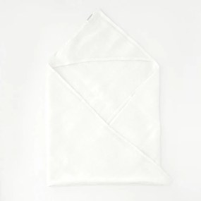 Detská biela osuška s kapucňou Linen Tales Waffle, 70 x 70 cm