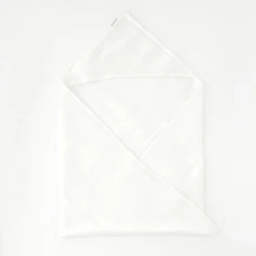 Detská biela osuška s kapucňou Linen Tales Waffle, 70 x 70 cm