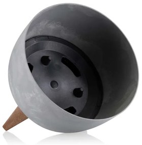 Sada 2 květináčů Rosa Linea šedý beton
