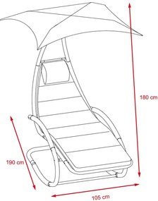 Záhradné relaxačné ležadlo / hojdačka Avenberg ARIEL