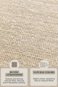 Behúň Bouclé Jute 105973 Ivory White, 80x200, béžová, chodba / predsieň, Hanse Home
