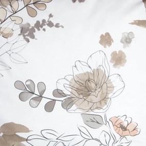 RENFORCÉ OBLIEČKY LARIN EXCLUSIVE 200X220 CM, 2KS 70X80 CM KVETY