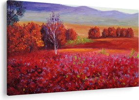 Obraz červenej krajiny (90x60 cm)