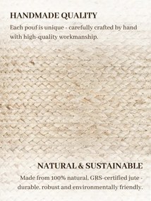 Taburetka Hanse Home JUTTA naturálna slonovinová